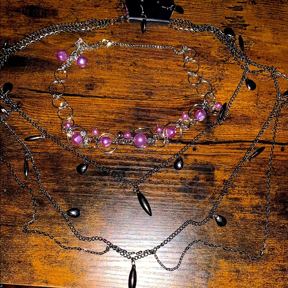 Elegant Purple and Silver Women's Jewelry Set
